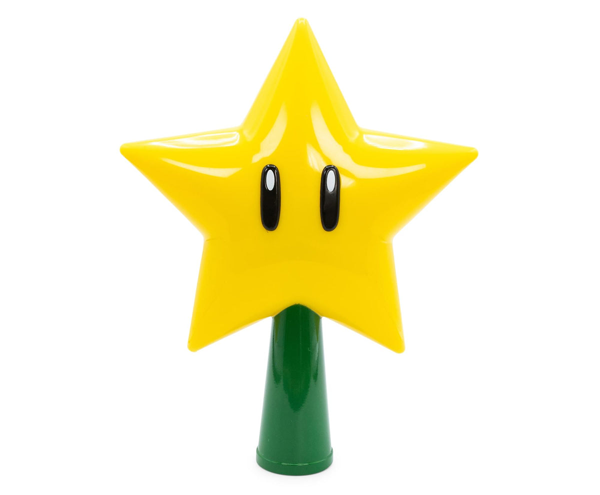Super Mario Bros. 7-Inch Super Star Light-Up Holiday Tree Topper Decoration - ornament